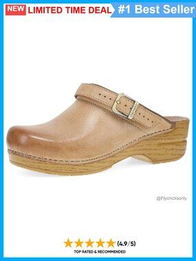 Dansko Ingrid Slingback Mule Clog Leather Arch Support Rocker Bottom Work